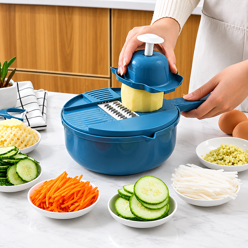9-in-1 Vegetable Chopper, Slicer & Shredder