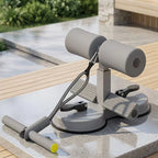 Ab Roller & Sit-Up Trainer with Resistance Bands - Home Gym