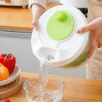 4-in-1 Manual Vegetable Slicer & Salad Spinner – Multi-Function Food Prep Tool